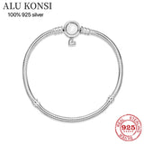925 Silver Heart Bracelet Women Gift Jewelry