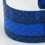 Women's Snakeskin Leather Bracelet with Rhinestone Charm