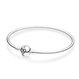 925 Sterling Silver Love Heart Bangle For Women