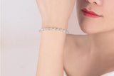 925 Sterling Silver Charm Bracelet Christmas Gift Wedding Party Jewelry
