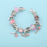 Hollow Foot Beads Charm Bracelets for DIY - Women Men Girlfriend Bijoux Pulseras