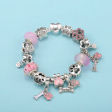 Hollow Foot Beads Charm Bracelets for DIY - Women Men Girlfriend Bijoux Pulseras