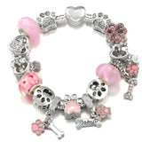 Hollow Foot Beads Charm Bracelets for DIY - Women Men Girlfriend Bijoux Pulseras