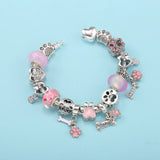 Hollow Foot Beads Charm Bracelets for DIY - Women Men Girlfriend Bijoux Pulseras