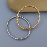 Hypoallergenic Women's Stainless Steel Bamboo Cuff Bangle Bracelet