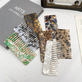 Colorful Marble Acetate Hair Combs - Set of 2