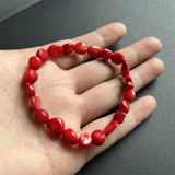 Irregular Red Coral Bracelet Natural Stone Gemstone Jewelry