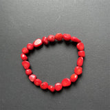 Irregular Red Coral Bracelet Natural Stone Gemstone Jewelry