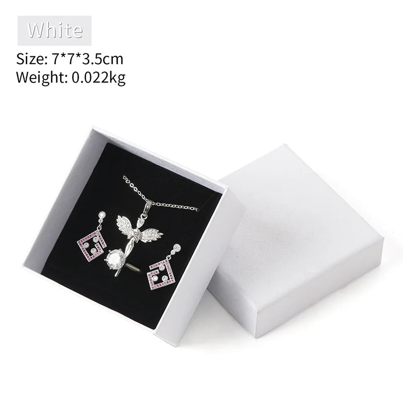Wedding Ring Earring Pendent Storage Jewelry Display Box