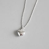 Korea 100% S925 Sterling Silver Hot Heart Pendant Necklace