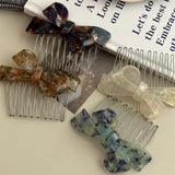 Bow Hair Comb Top Clip for Women Girls