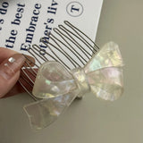 Bow Hair Comb Top Clip for Women Girls