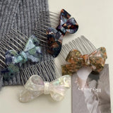 Bow Hair Comb Top Clip for Women Girls