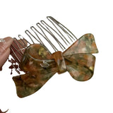 Bow Hair Comb Top Clip for Women Girls