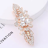 Crystal Metal Floral Clip Hair Accessories Colorful Rhinestones Spring Gift