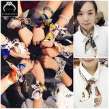Lady Rayon Twill Scarf Bags Handle Printed Scarf Silk Long Scarf
