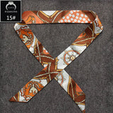 Lady Rayon Twill Scarf Bags Handle Printed Scarf Silk Long Scarf