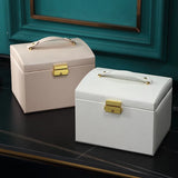 Large Jewelry Box Organizer PU Leather Multifunctional Drawer