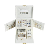 Large Jewelry Box Organizer PU Leather Multifunctional Drawer