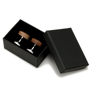 Hot Lepton Walnut Wood Cufflinks For Mens High Man Jewelry