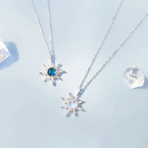 Moonstone Star Charm Pendant Necklace Wedding Jewelry Gift