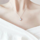 Moonstone Star Charm Pendant Necklace Wedding Jewelry Gift