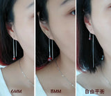 Hot Long Red garnet 925 Sterling Silver Earrings For Women Jewelry