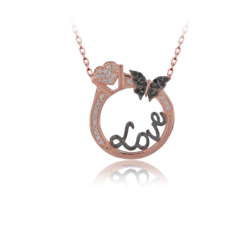 925 Silver Butterfly Zircon Jewelry Set for Women