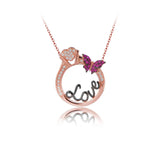 925 Silver Butterfly Zircon Jewelry Set for Women