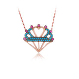 Zircon Heart Diamond Necklace for Women Valentines Day