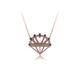 Zircon Heart Diamond Necklace for Women Valentines Day