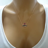 Zircon Heart King Necklace 925 Silver Jewelry For Women