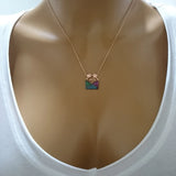 Hot Love 925 Silver Zircon Letter Necklace Women Valentines
