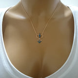 Zircon Sailor Necklace 925 Silver For Women Valentines