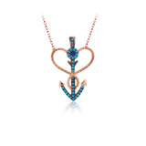 Zircon Sailor Necklace 925 Silver For Women Valentines