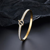 Circle Bangles CZ Bracelets Stainless Steel Wedding