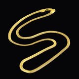 Men's 24k 4MM Snake Chain Necklace