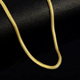 Men's 24k 4MM Snake Chain Necklace