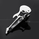 Men's Golden Piano Keys Necktie Clip Stainless Steel Pin