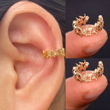 Metal Statement Clip Earrings Star Ear Cuff