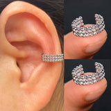 Metal Statement Clip Earrings Star Ear Cuff