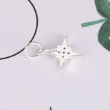 925 Sterling Silver Star Pendant with Micro Inlays for DIY Jewelry Making