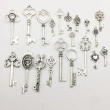 Hot Mixed Alloy Punk Vintage Key Charms For Jewelry Making DIY Bracelet
