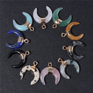 Moon Stone Pendant Rose Quartz Labradorite Reiki Charms for Women