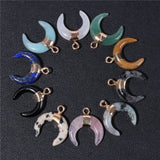 Moon Stone Pendant Rose Quartz Labradorite Reiki Charms for Women