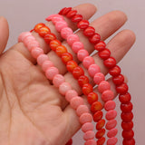 Natural Coral Beads Button-Shaped Isolation Bead For DIY Jewelry Making