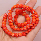 Natural Coral Beads Button-Shaped Isolation Bead For DIY Jewelry Making