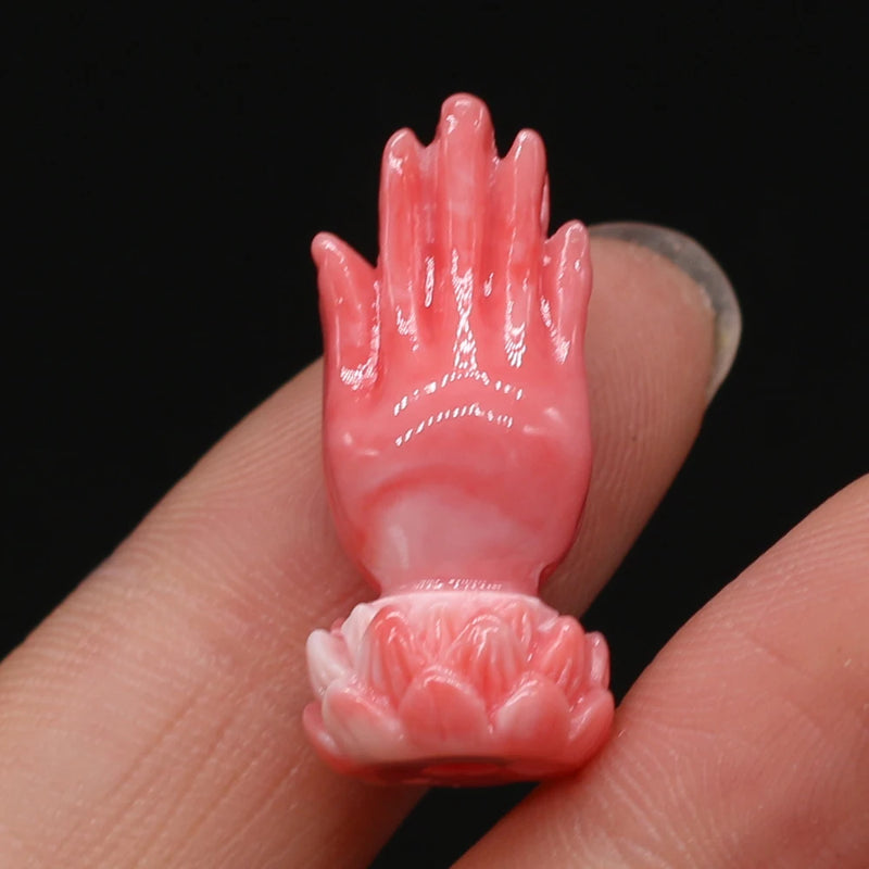 Natural Coral Hand Shape Beads DIY Jewelry Making
