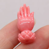 Natural Coral Hand Shape Beads DIY Jewelry Making