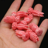 Natural Coral Hand Shape Beads DIY Jewelry Making